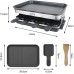 Indoor Grill Smokeless Barbecue with 8 Mini Grill Pans,Non-stick Ractlette Grill